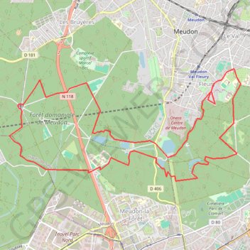 Forêt de Meudon GPS track, route, trail
