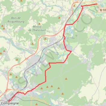 Noyon / Compiègne GPS track, route, trail