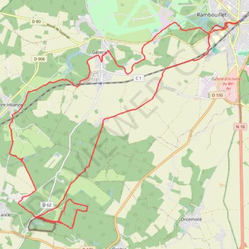 Longue randonnée en forêt de Rambouillet (78) GPS track, route, trail