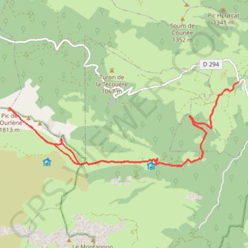 Rocher aran 1796m ourlene 1813m GPS track, route, trail