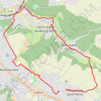 Randonnée Franqueville-Saint-Pierre - Saint-Aubin-Épinay GPS track, route, trail