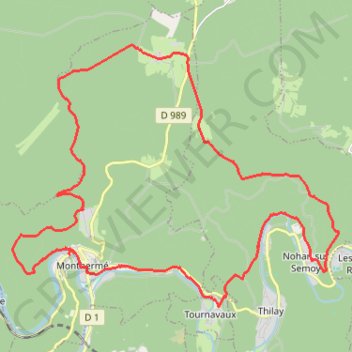 La Croix Scailles Variante courte GPS track, route, trail