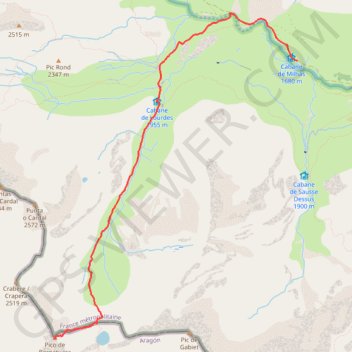 Pic de la bernatoire GPS track, route, trail