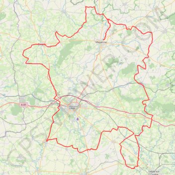 Tour de france en Mayenne GPS track, route, trail