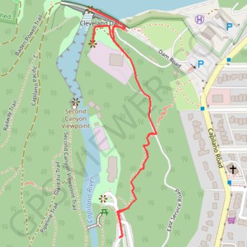 Capliano Canyon - Cleveland Dam GPS track, route, trail