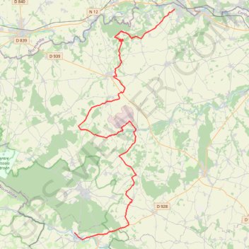 Nonancourt-Fontaine Simon 61km GPS track, route, trail