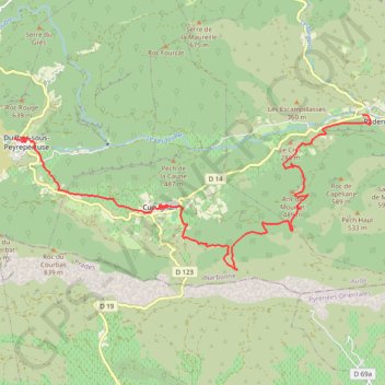 Sentier Cathare - de Duilhac-sous-Peyrepertuse à Padern GPS track, route, trail