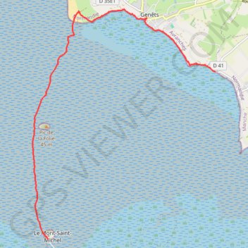 Mont-Saint-Michel GPS track, route, trail