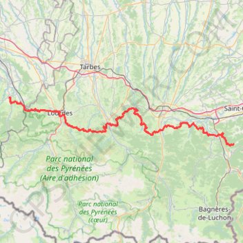 GR 78 : De Génos (Hautes-Pyrénées) à Asson (Pyrénées-Atlantiques) GPS track, route, trail
