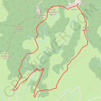 Boucle de la cascade du Faillitoux GPS track, route, trail