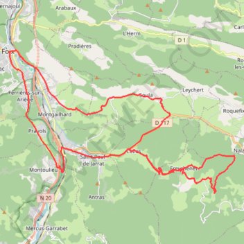 De Foix à Freychenet GPS track, route, trail