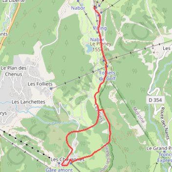 Du belvédère du Pléney aux Chavannes GPS track, route, trail