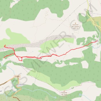 De Canaux au sommet est de l'Audibergue GPS track, route, trail