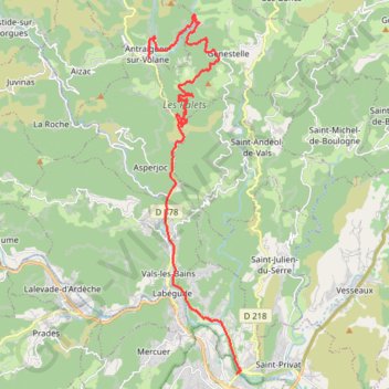 Ardèche Run GPS track, route, trail
