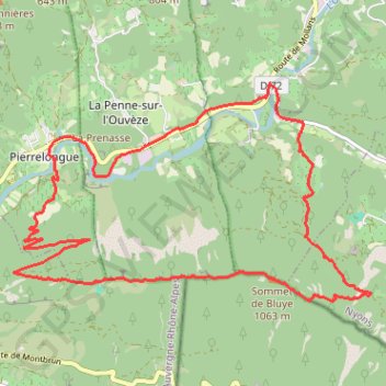 Arrête du mont Bluye - Pierrelongue GPS track, route, trail