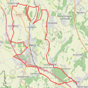 Le Chemin d'Angleterre - Bornel GPS track, route, trail
