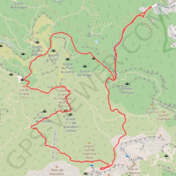 Les Malvallons par la Cayolle GPS track, route, trail