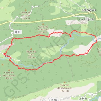 Gars - La clue des Mujouls GPS track, route, trail