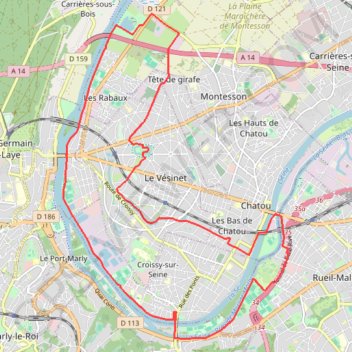 Le Vésinet GPS track, route, trail