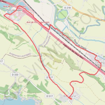 180128 Baraigne - Port-Lauragais GPS track, route, trail
