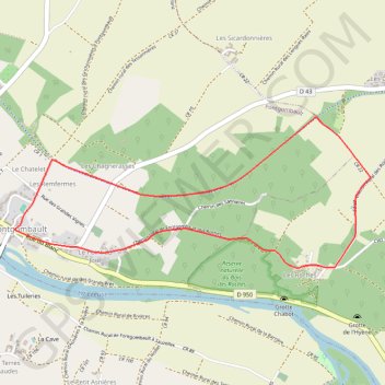 Le village des Roches - Fontgombault GPS track, route, trail