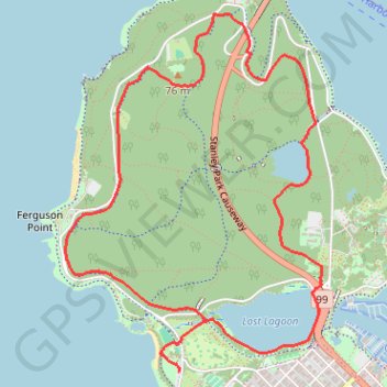 Stanley Park Loop GPS track, route, trail