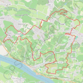 Trail de Saint Caprais de Bordeaux GPS track, route, trail
