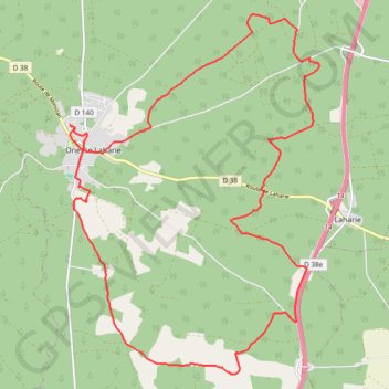 Autour d'Onesse et Laharie GPS track, route, trail