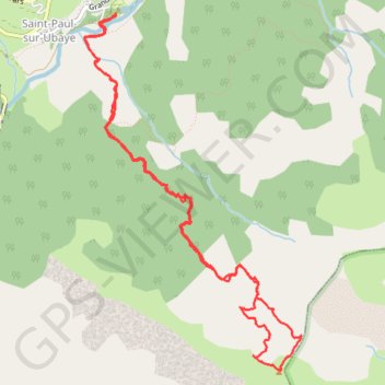 Tête de l'homme Saint-Paul-sur-Ubaye GPS track, route, trail