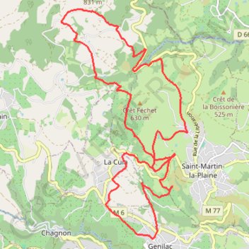 Saint-Martin La Plaine GPS track, route, trail