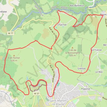 Saint-Martin-la-Plaine (69) GPS track, route, trail