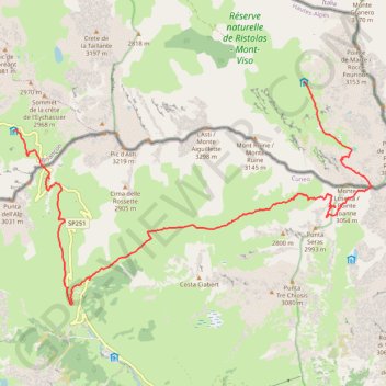 Queyras - Du refuge Agnel au refuge Viso GPS track, route, trail
