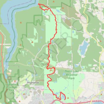 Mount Work - Mount Stewart - Thetis Lake GPS track, route, trail