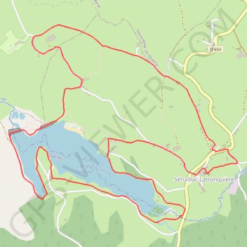 Circuit du lac du Tolerme - Sénaillac-Latronquière GPS track, route, trail