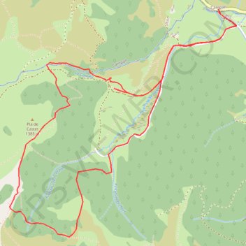 Circuit forestier vers Pène Blanque GPS track, route, trail