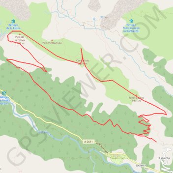 Pic de Comodoto depuis Espierba GPS track, route, trail