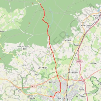 Alençon - Médavy GPS track, route, trail