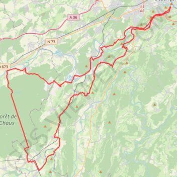 La Saline royale - Doubs GPS track, route, trail
