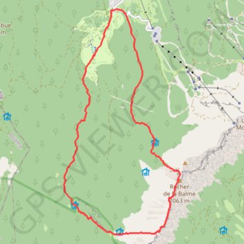 Rochers de la Balme depuis Corrençon-en-Vercors GPS track, route, trail
