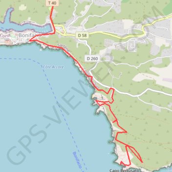 Corse, Bonifacio, Capo Pertusato GPS track, route, trail