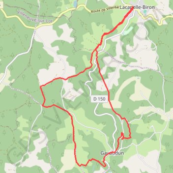 Boucle de la Lède GPS track, route, trail