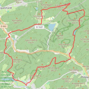 Baerenthal, château de Ramstein de nuit GPS track, route, trail