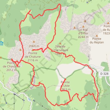 Pointes d'Uble, de Chavasse et de Chalune GPS track, route, trail
