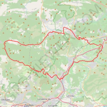 Siou-Blanc - Solliès-Toucas GPS track, route, trail
