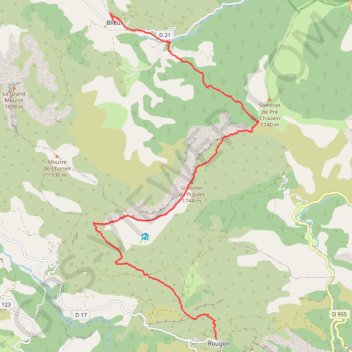 Le Verdon par les crêtes (1er jour) GPS track, route, trail