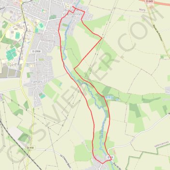 La vallée de la Rhonelle - Aulnoy-lez-Valenciennes GPS track, route, trail