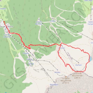 La Grande Moucherolle depuis Corrençon (Vercors) GPS track, route, trail