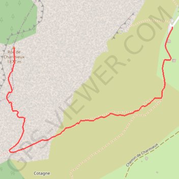 La Culaz - Roc des Charmieux GPS track, route, trail