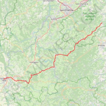 GR65 De Maclas (Loire) à Le Puy-en-Velay (Haute-Loire) GPS track, route, trail