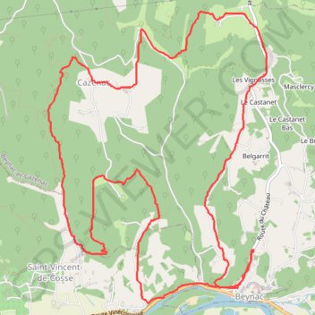 Beynac GPS track, route, trail